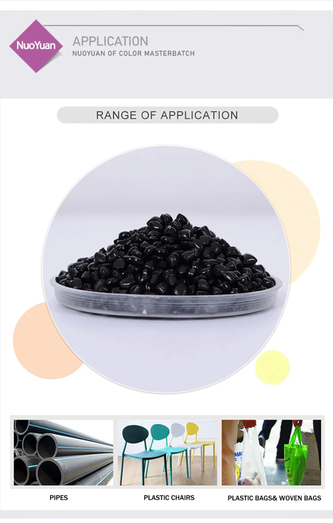 Hot Sales Malaysia Wholesale Supplier Black Color Master Batch 25kg Bag Packing Regular Granule Pellets Extrusion Manufacturing