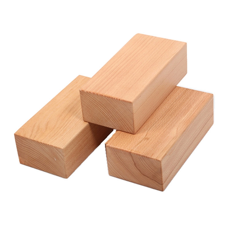 Custom Sustainable Heavy Anti Slip Inspirational Wood Yoga Block