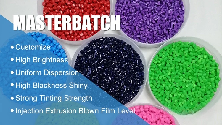 Manufacturer Colour Master Batch of PP PE Pet HDPE PLA ABS EVA PS PC LDPE LLDPE TPU Various Color Masterbatch for Blow Molding