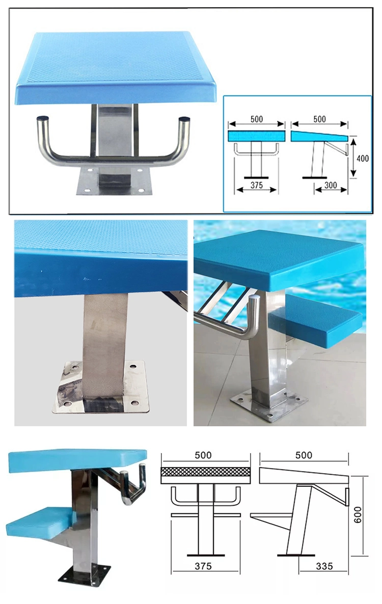 Water Crown Swimming Pool Standard Competition Anti-Slip Starting Blocks