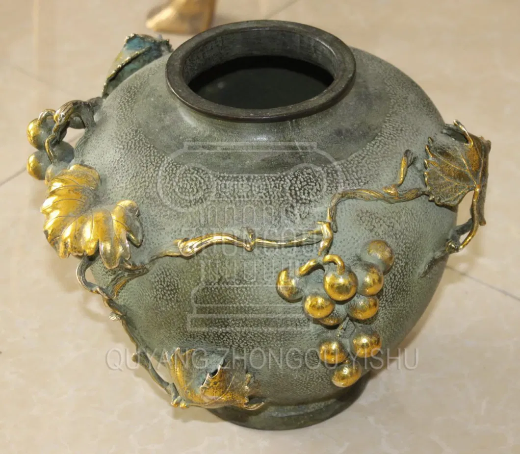 Bronze Engraved Vase Home Decoration