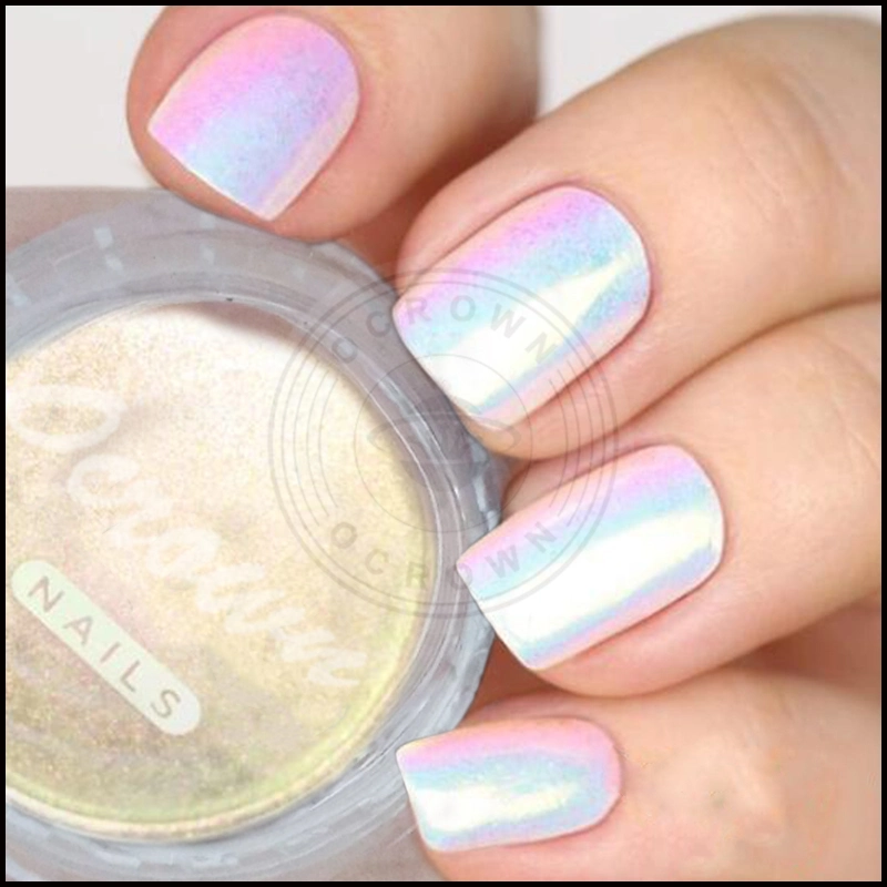 Aurora Rainbow Chrome Mirror Mermaid Acrylic Pigment Powder for Nails