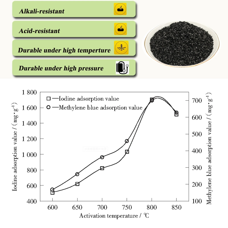 210 Molasses Value Black Coal Granular Activated Carbon Applied in The Field of Pharmaceutical Purification