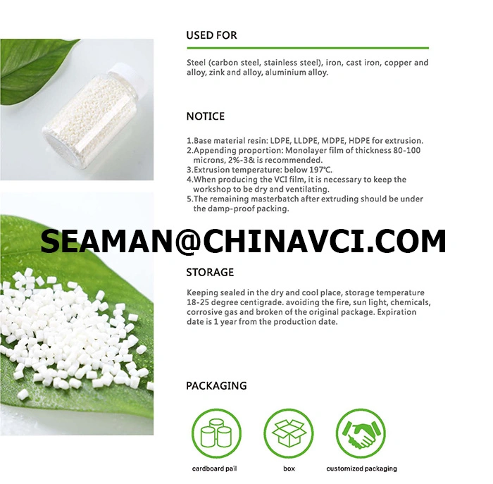 Vci Rustproof / Antioxidant Resin Masterbatch, Vci Masterbatch for Corrosion Protection Films and Bags, Vci Resin for Vci Film