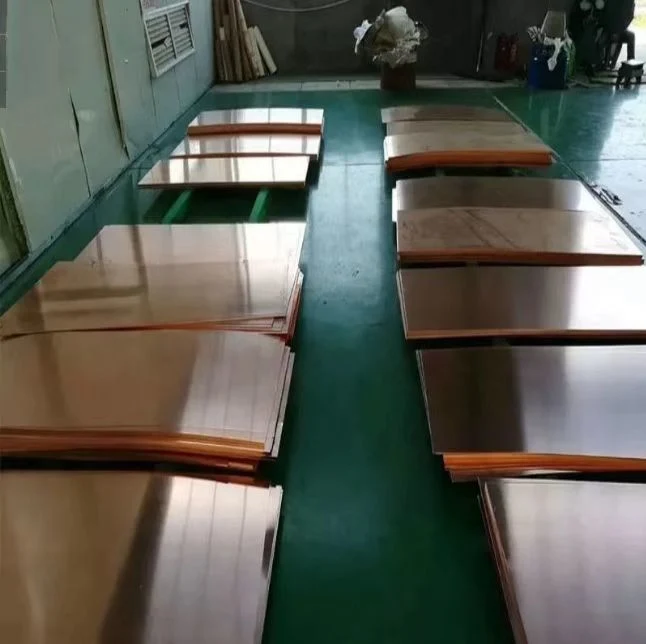 Copper Plate Sheet Pure Electrolytic Copper Cathode C10100/C10200/C10300 Copper Sheet 99.99% Manufacturer Customized 99.99 Pure Bronze Pure Copper Sheet Plate