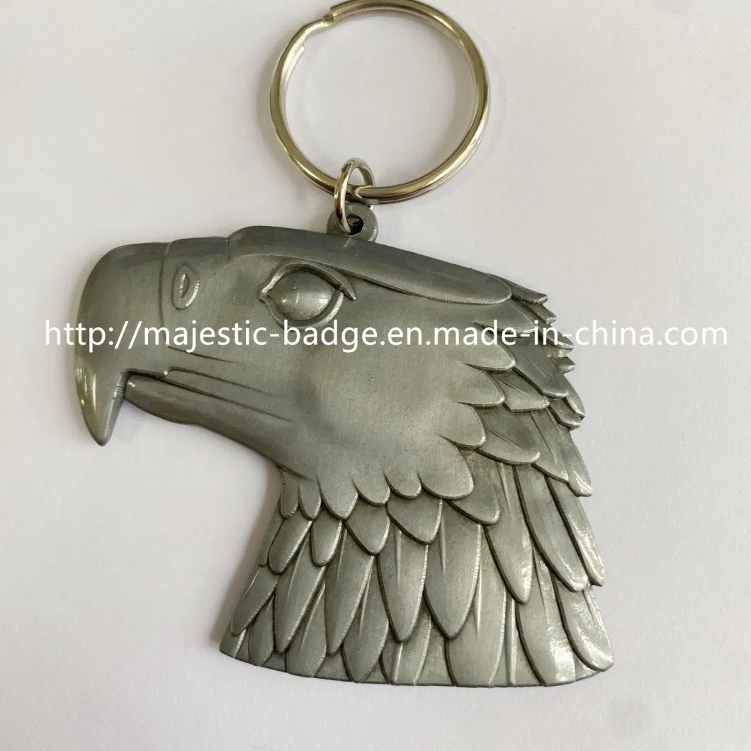 3D Custom Silver Plating Keyring