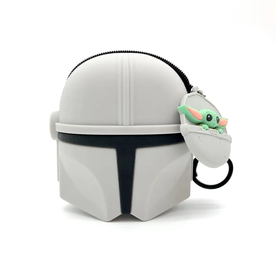 Star War Soft Toy Helmet Rubber Baby Yoda New Design Custom Hot Sale Fashion Decoration Cartoon PVC Silicone Keychain