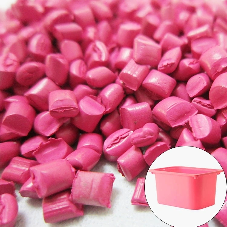 Wholesale OEM &amp; ODM 100% Virgin HDPE PP Plastic Red Color Masterbatch Granules