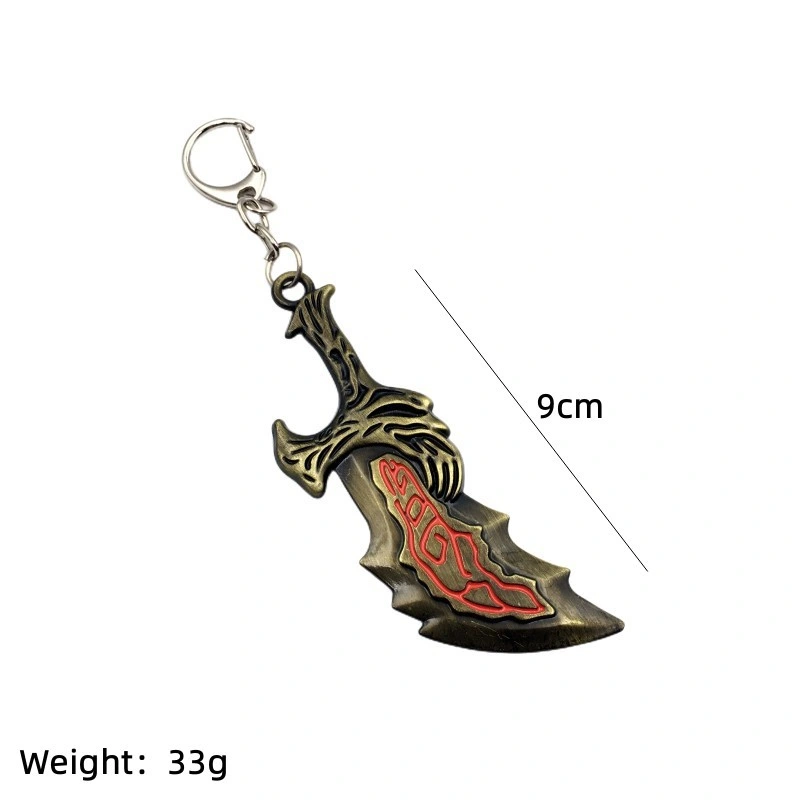 New Game Peripheral God of War Axe Keychain Weapon Model Pendant