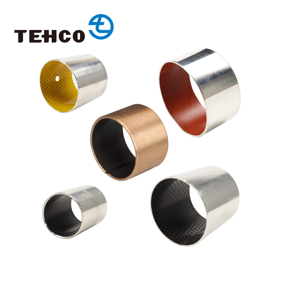 TCB100 Customer Size Self-Lubricating Multilayer Composite Bushing Sintered Porous Bronze Alloy Steel Base DU Bushing