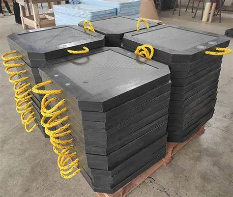 UHMWPE Anti Slip Lifting Jack Crane Stabilizer Pad Outrigger Pads Stack Cribbing Blocks