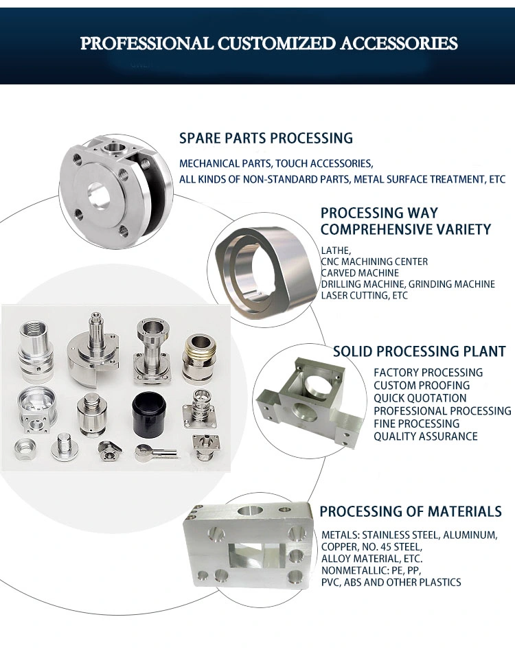 Custom Metal Processing Service CNC Machine Spare Parts 5 Axis Precision Aluminum