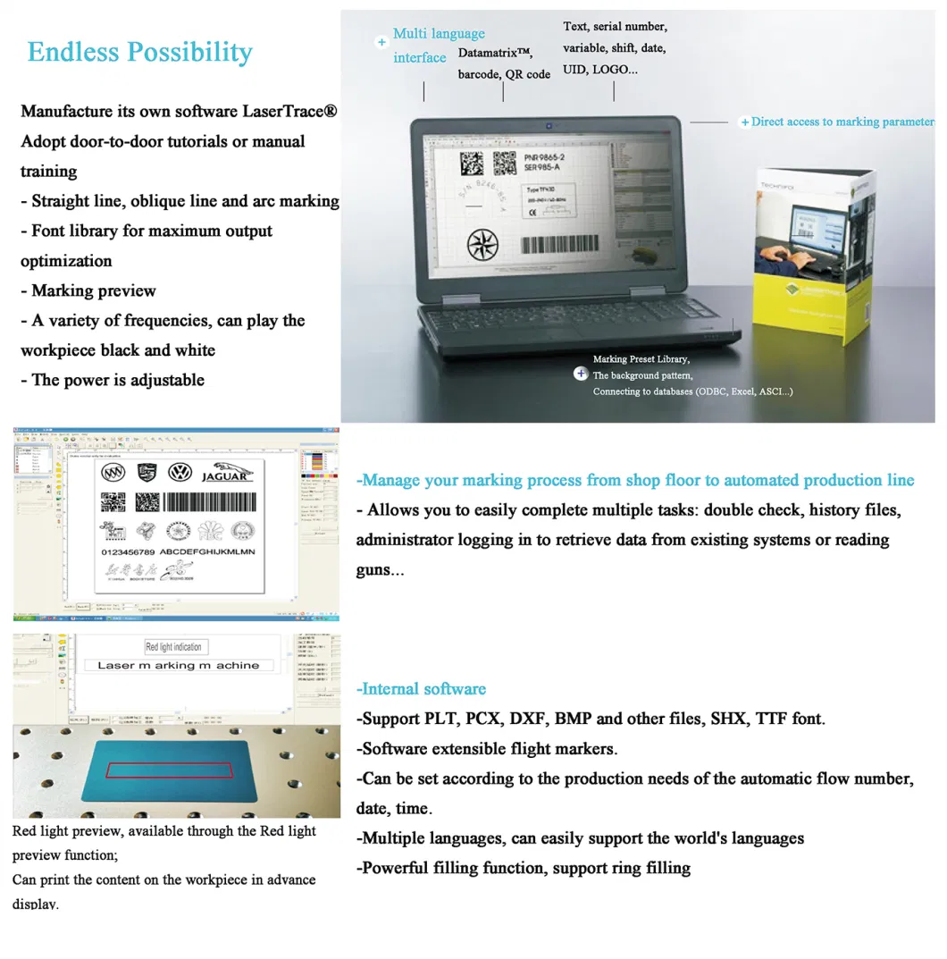 20W 30W 50W CNC Fiber Laser Marking Metal Plate Laser Marking Mini Fiber Laser Marking Steel Laser Marking Systems Jewelry Engraving Machine