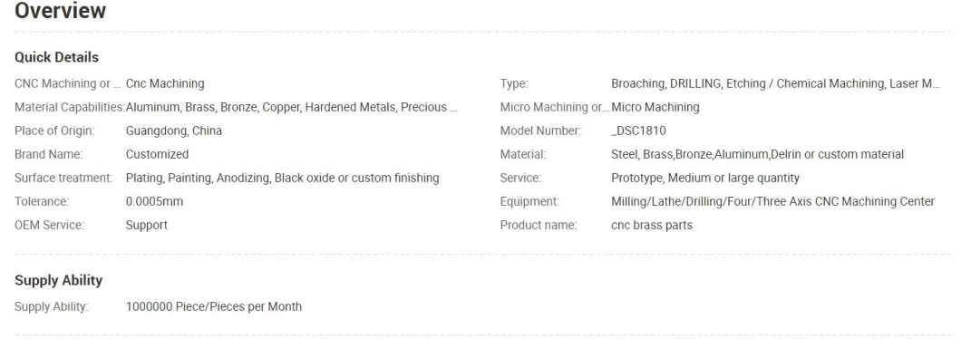 China Manufacturer OEM/ODM Precision Parts CNC Turning Milling Machining Spare Part