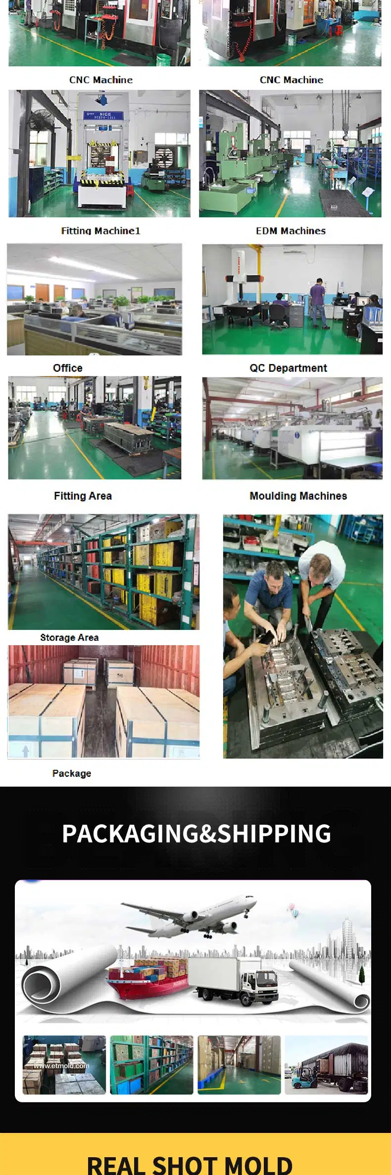 The Plastic Injection Molding Mold/Moulding/Tooling for CNC Rapid Prototype Printer Bottom Parts