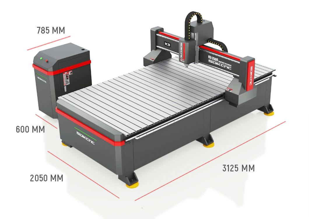 Wood MDF Acrylic Metal Engraving Cutting Machine CNC Router