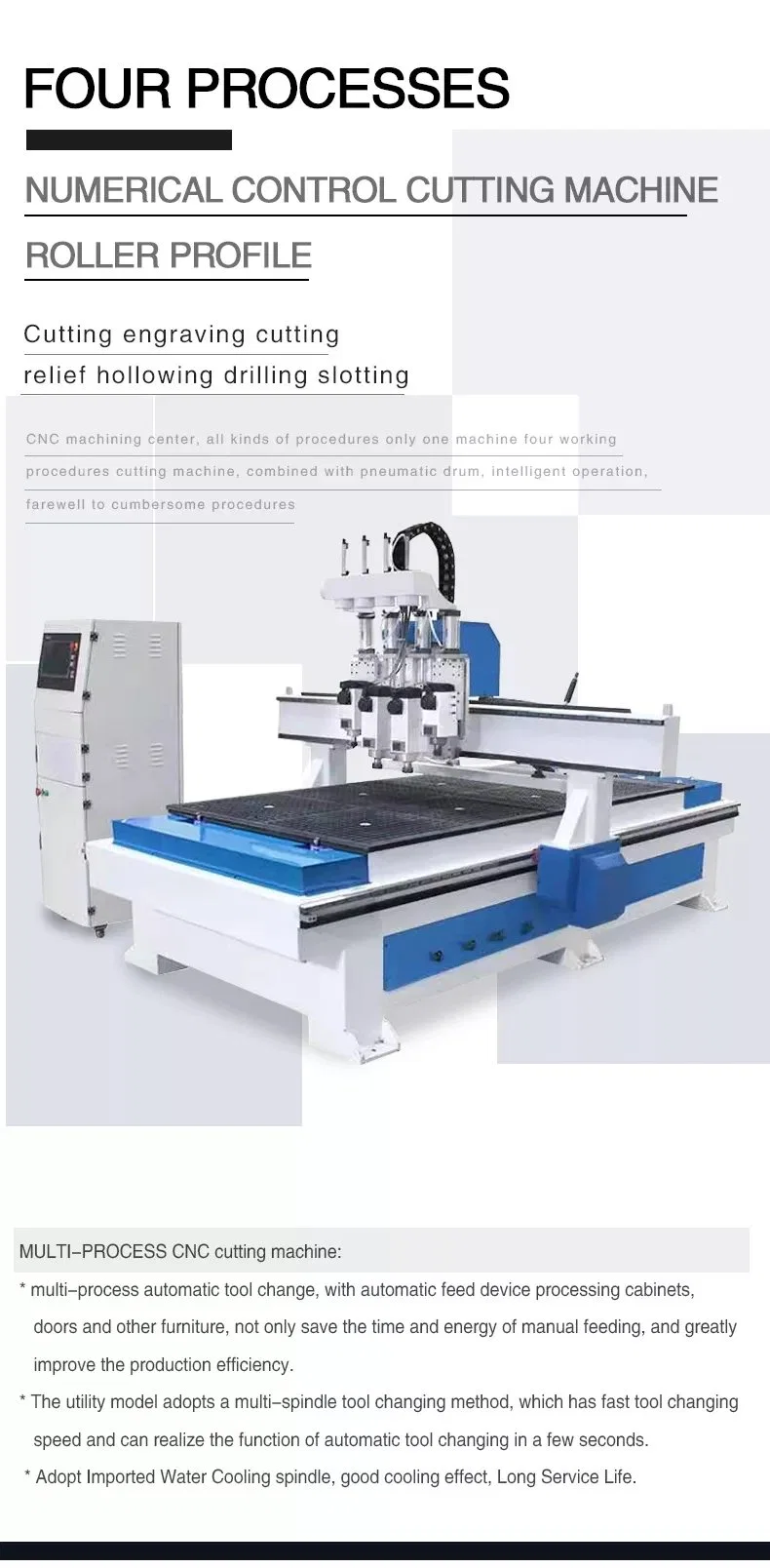 Songli 1325 Woodworking CNC Router Machine for Acrylic Plastic Aluminium