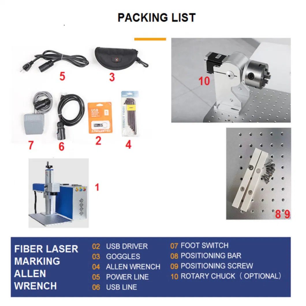 All in One Integrated Industrial-Grade High Precision Mobile Small Table Handheld CNC Fiber Laser Printing Engraving Marking Machine for Glass Plastic Metal