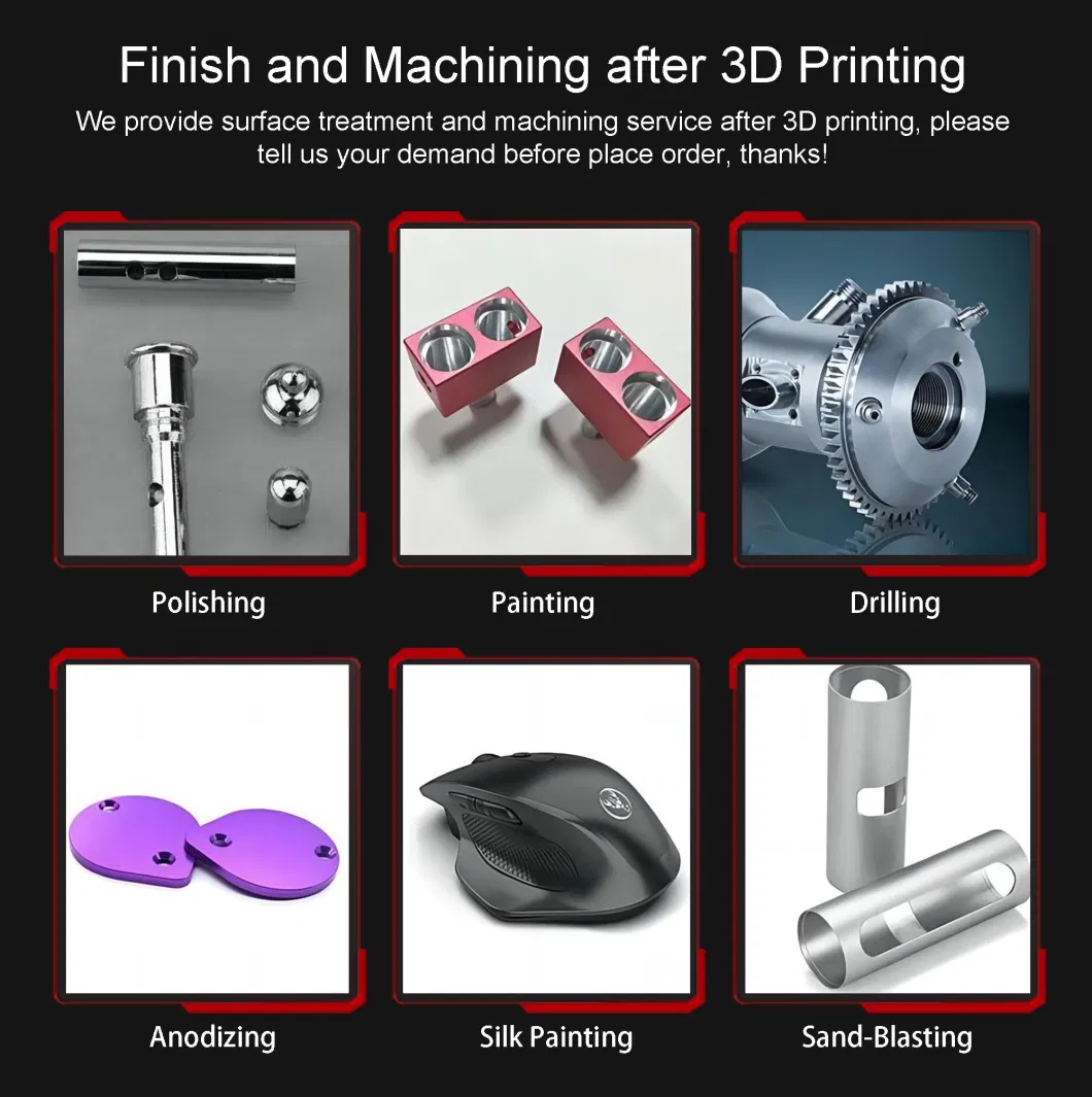 High Precision 3D Print Accessoires Rapid Prototyping 3D Printing Service Plastic