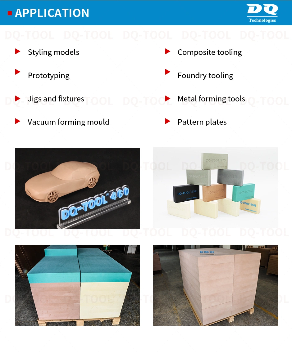 Dq-Tool Rigid Tooling Foam Board Designed for Imitation Model of Sand Polyurethane CNC Tooling Board Machinable for Car Interior Gages Checking Fixture Rapid