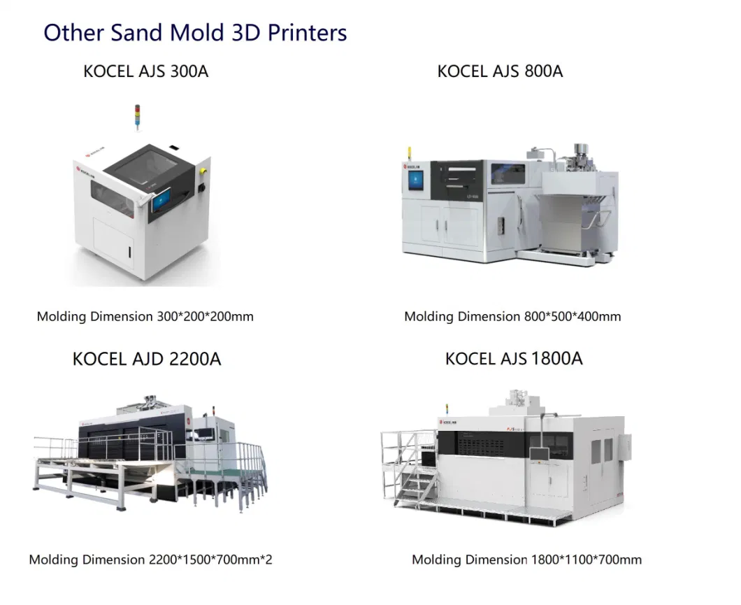 KOCEL AJS 800A High Accuracy Certificated Sand 3D Printer 3DP 3D Printing Machine for Rapid Prototyping