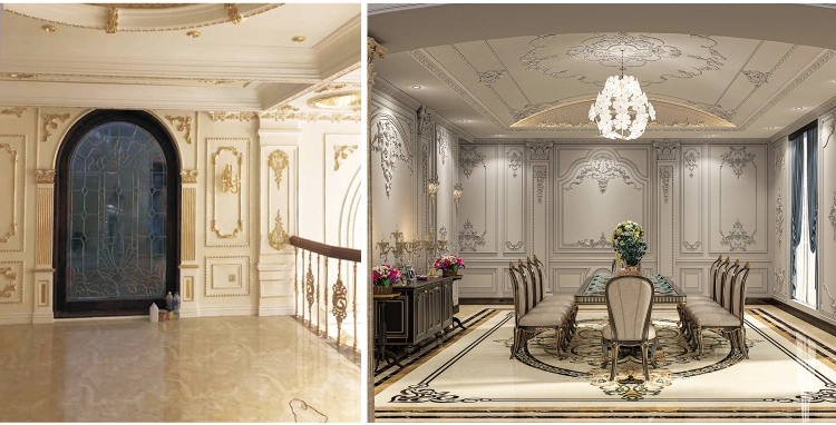 Elegant PU Cornice Magnificent Luxurious Home Interior Density Urethane Crown Molding Density Urethane