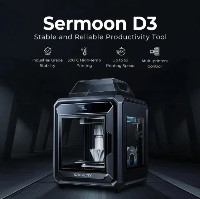 New Arrival Sermoon D3 3D Printer High Temp Printing Fast Speed for Designer