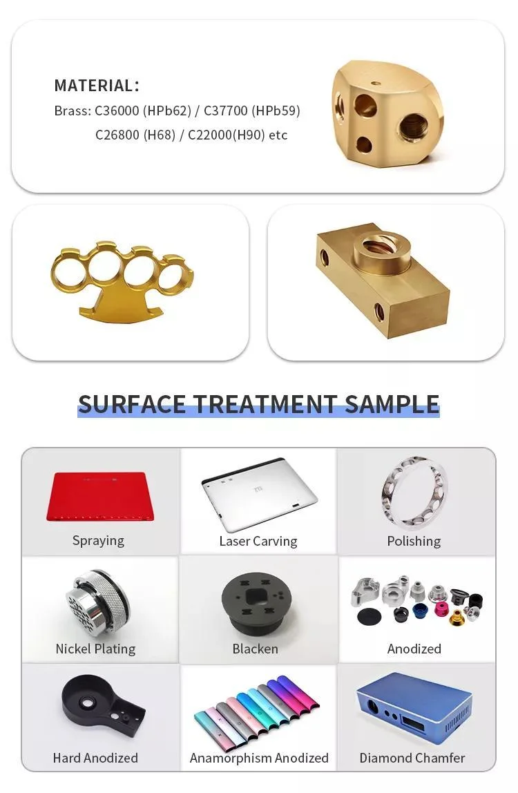 China Precision Custom Anodized Brass Aluminum Turning Machining Metal Milling CNC Parts