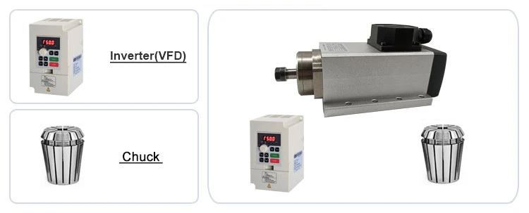 2.2kw 18000rpm Air Cooled CNC Router Er20 Spindle Motor for CNC Machine