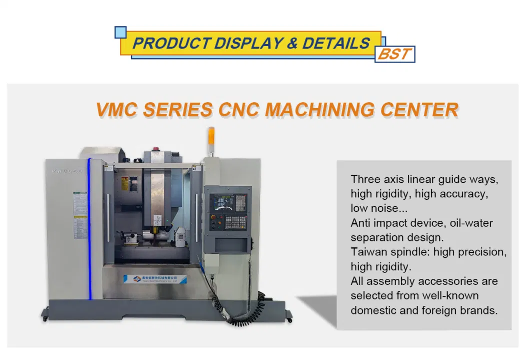 Vmc855 Vmc850 Three Axis 4th Axis CNC Turning Center CNC Milling Machine