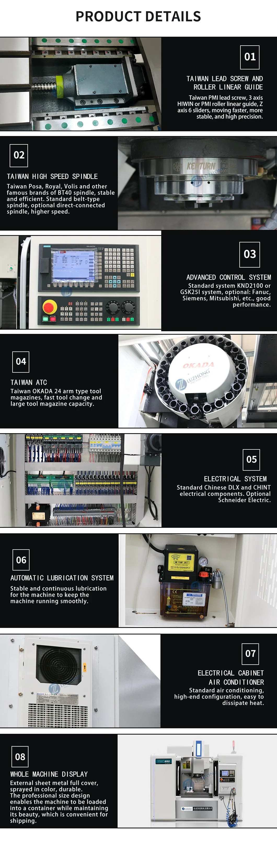 High Quality CNC Milling Machine VMC850 Vertical Metal CNC Machine Center