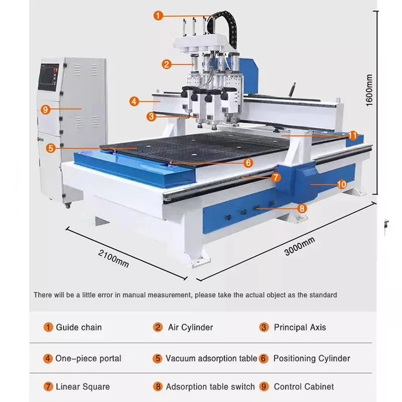 Songli 1325 Woodworking CNC Router Machine for Acrylic Plastic Aluminium