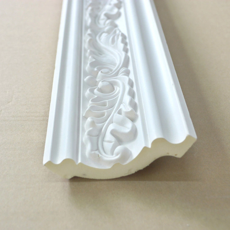 Architectural Urethane Polyurethane Carved Crwon Moulding 102mm Cornice