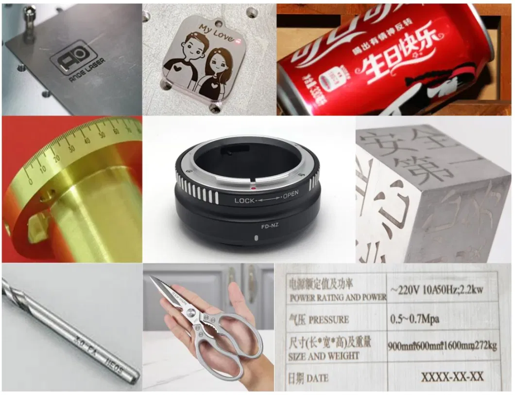 CE CNC DIY Fiber Laser Marking Logo Printing Engraving Machine for Metal and Plastic Material Surface