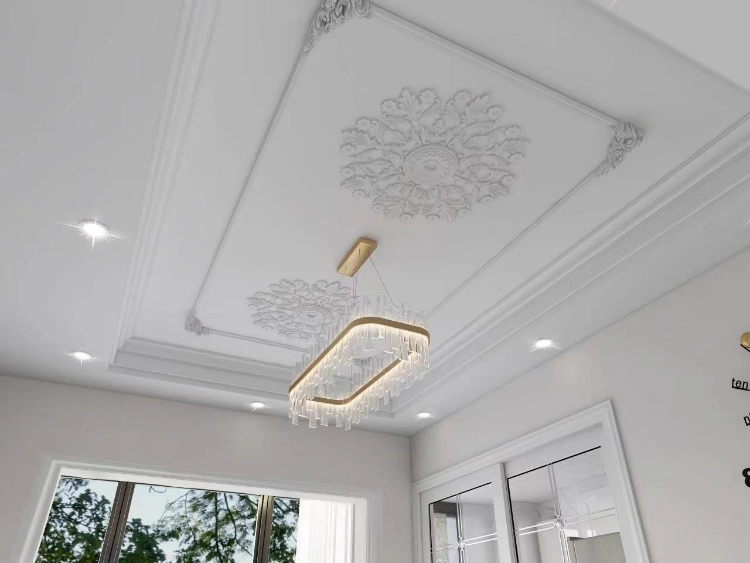 Modern Design Polyurethane Ceiling Veneer Accessories Safe and Eco-Friendly PU Decorative Molding