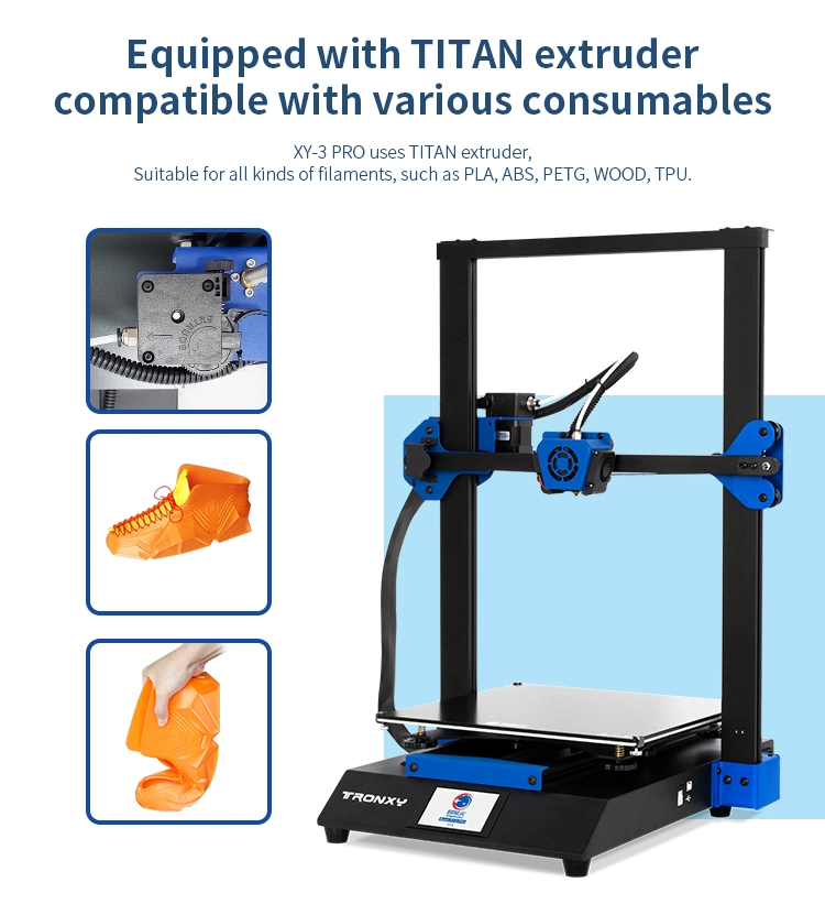 High-Precision Large-Size Fast Installation DIY Kit Fdm 3D Printer Printing Size 300*300*400mm