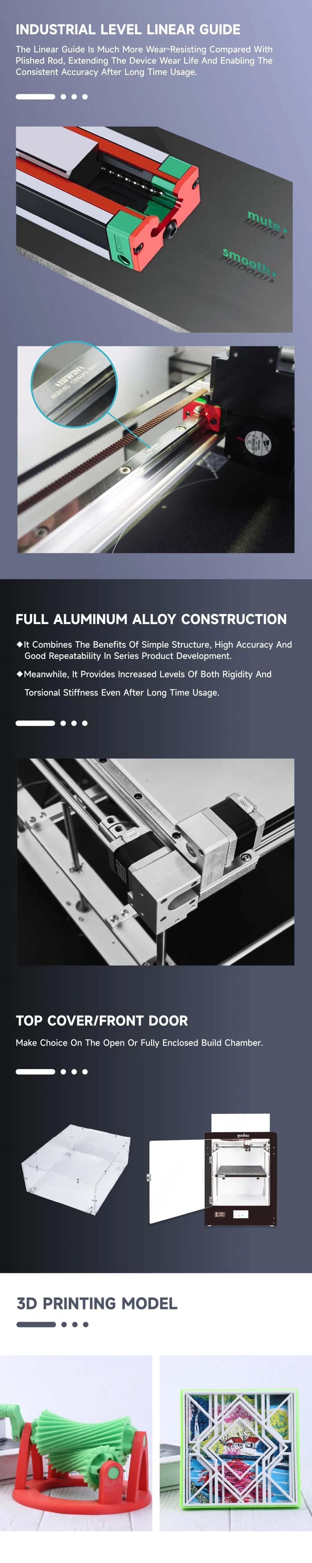 Rapid Prototyping 3D Printing Machine of Large Build Volume 280*280*300mm and Sturdy Metal Frame to Print with PLA, ABS, PETG, Nylon, Carbon Fiber