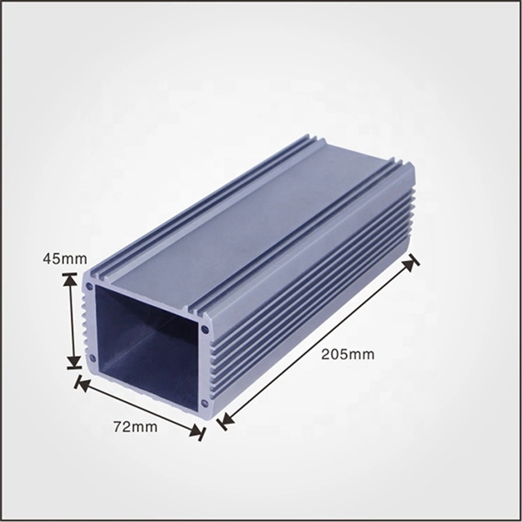 72mm (W) X 45mm (H) Aluminum Extrusion LED Heatsink Profile Enclosure Precision Electronic Shell Custom