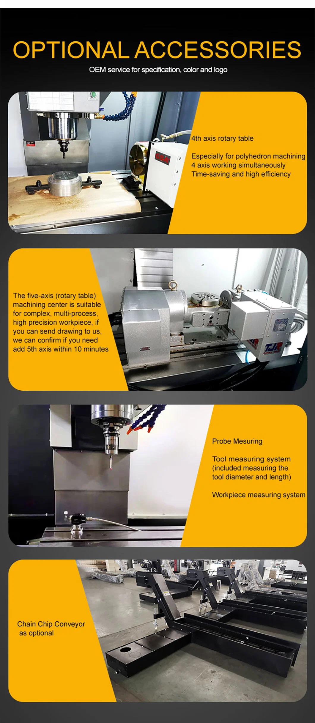 cnc milling machine VMC850L vertical 5 axis cnc machine cnc machining center