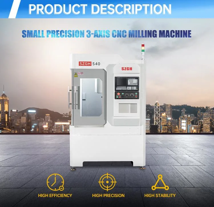 Szgh Mini CNC Milling 24000rpm Optional High Spindle Speed Hobby CNC Mill Machine with Engraving Function