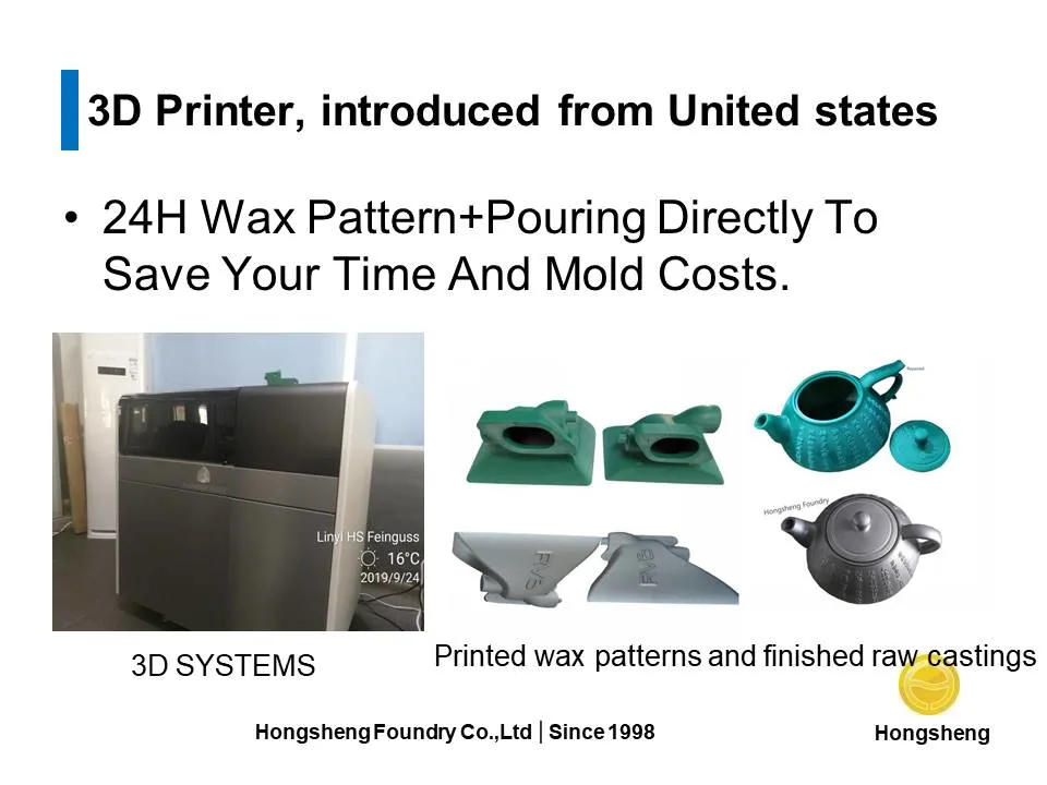 OEM Casting Service Investment Wax Casting Fast Prototype 3D Printing
