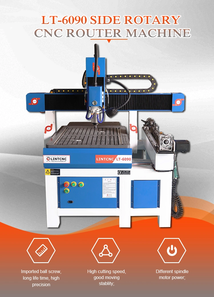 Mach3 DSP Control System Mini 6090 Wood CNC Router 4axis Engraving Machine