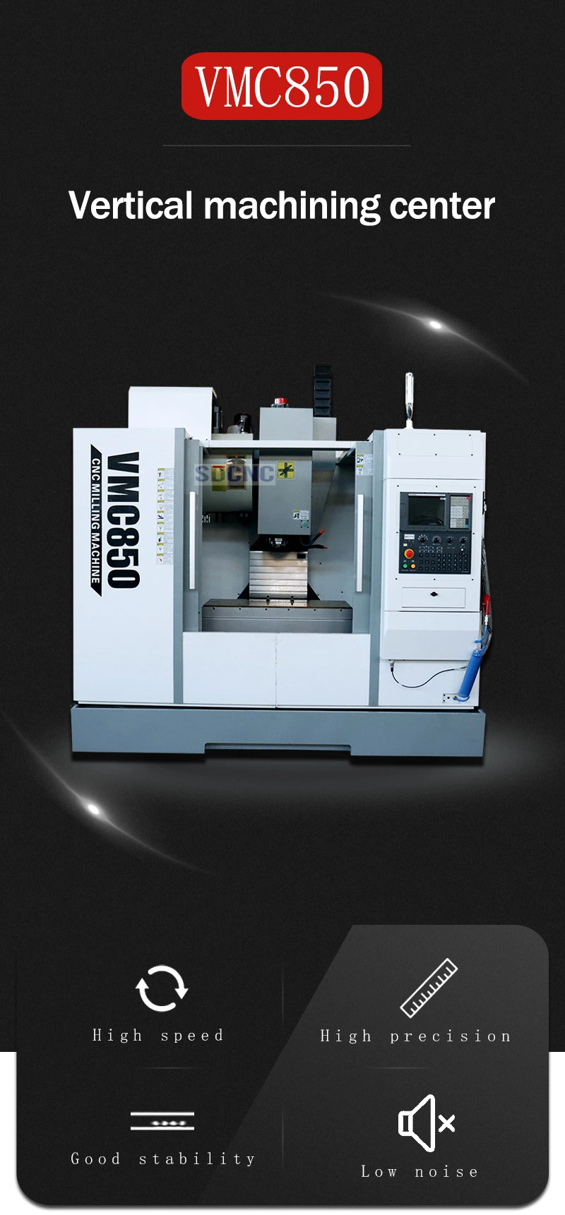 Vertical Machining Center Vmc850 Vmc1050 Vmc1160 Vmc1270 Vmc1580 Machining Center CNC Milling Machine Tools