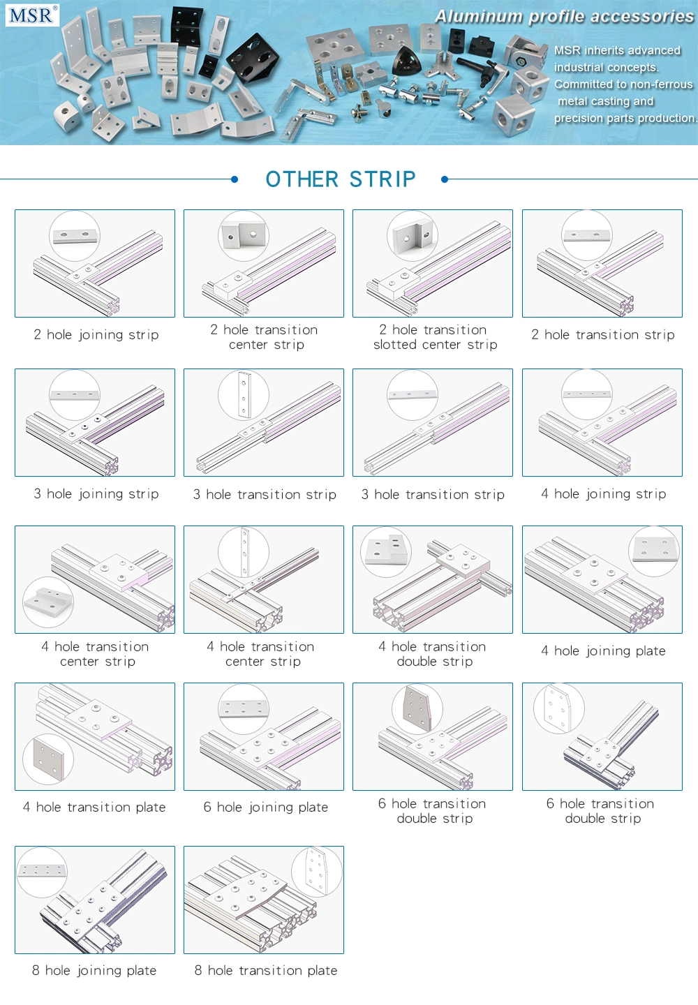 China Maunfacturer 6041 40 Series Aluminum Joining Strip Automatic Precision Central Machinery Parts Mechanical Parts for CNC Machining