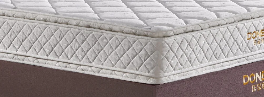 Made in China High Quality 5 Star Hotel Bedroom Latex Foam Double Pillow Top Bonnell Spring Bed Mattress