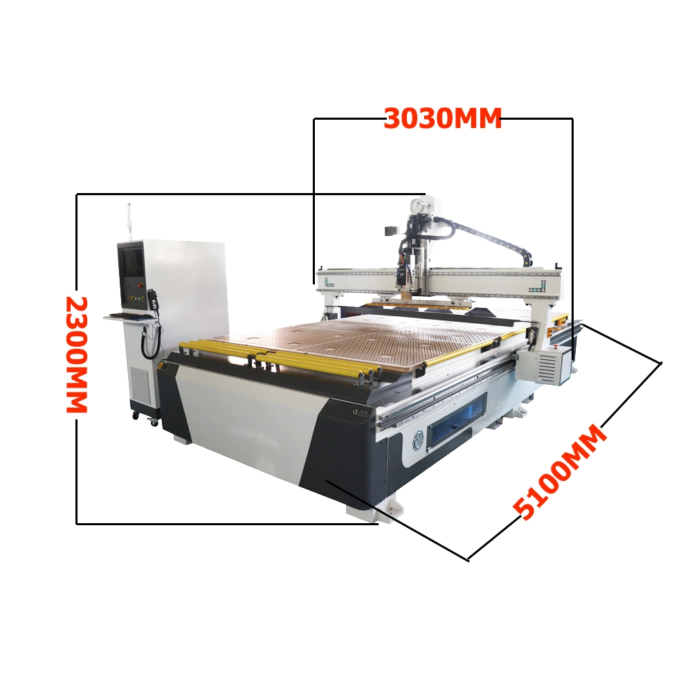 1325 1530 2030 2040 3D Woodworking Cutting Carving Engraving Milling Machines Price 4 Axis 5axis Automatic Atc CNC Router Machine for Wood MDF Furniture Door