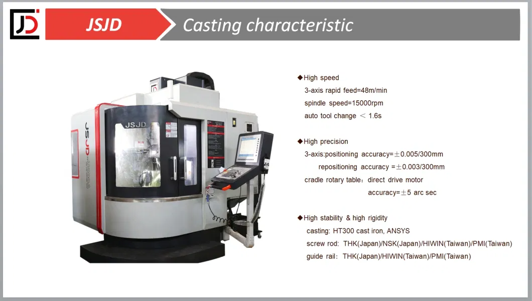 Rtcp U-200A 5 Axis CNC Machine Tool Tool Metal China Vertical Milling Machine