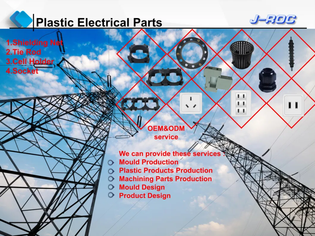 OEM/Customized Product PP/Nylon/ABS/PC/POM/PVC/PE/PS/ Pet Plastic Parts for Injection Molding Moulding Electrical Electric Product Accessory Part Power Supply