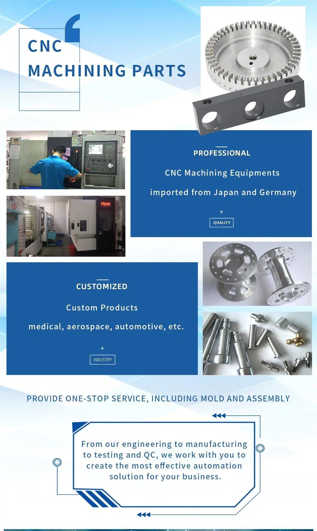 5 Axis Machining Services OEM Professional Made 6061 7075 Precision CNC Parts