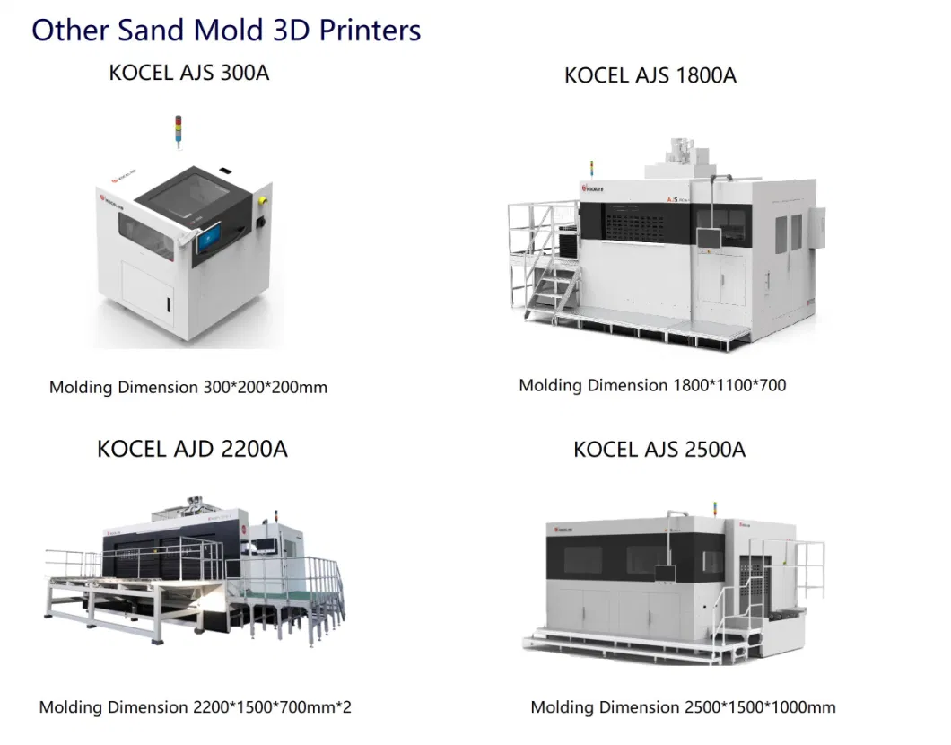 KOCEL AJS 1000A High Accuracy Certificated Sand 3D Printer 3DP 3D Printing Machine for Rapid Prototyping
